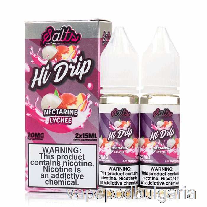 Vape Bulgaria Nectarine Lychee - Hi-drip Salts - 30ml 50mg